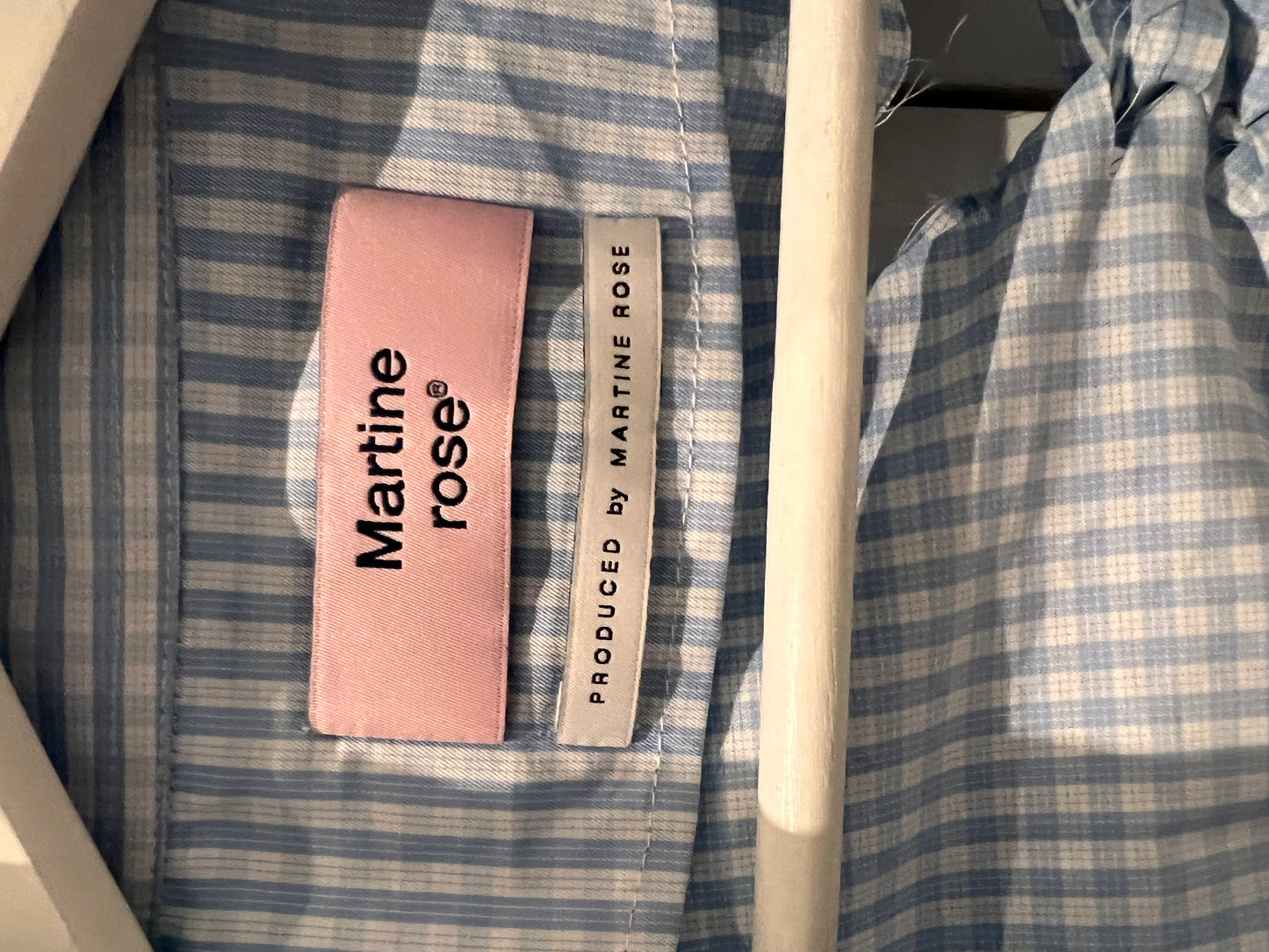 Martine Rose blue  cotton twill shirt