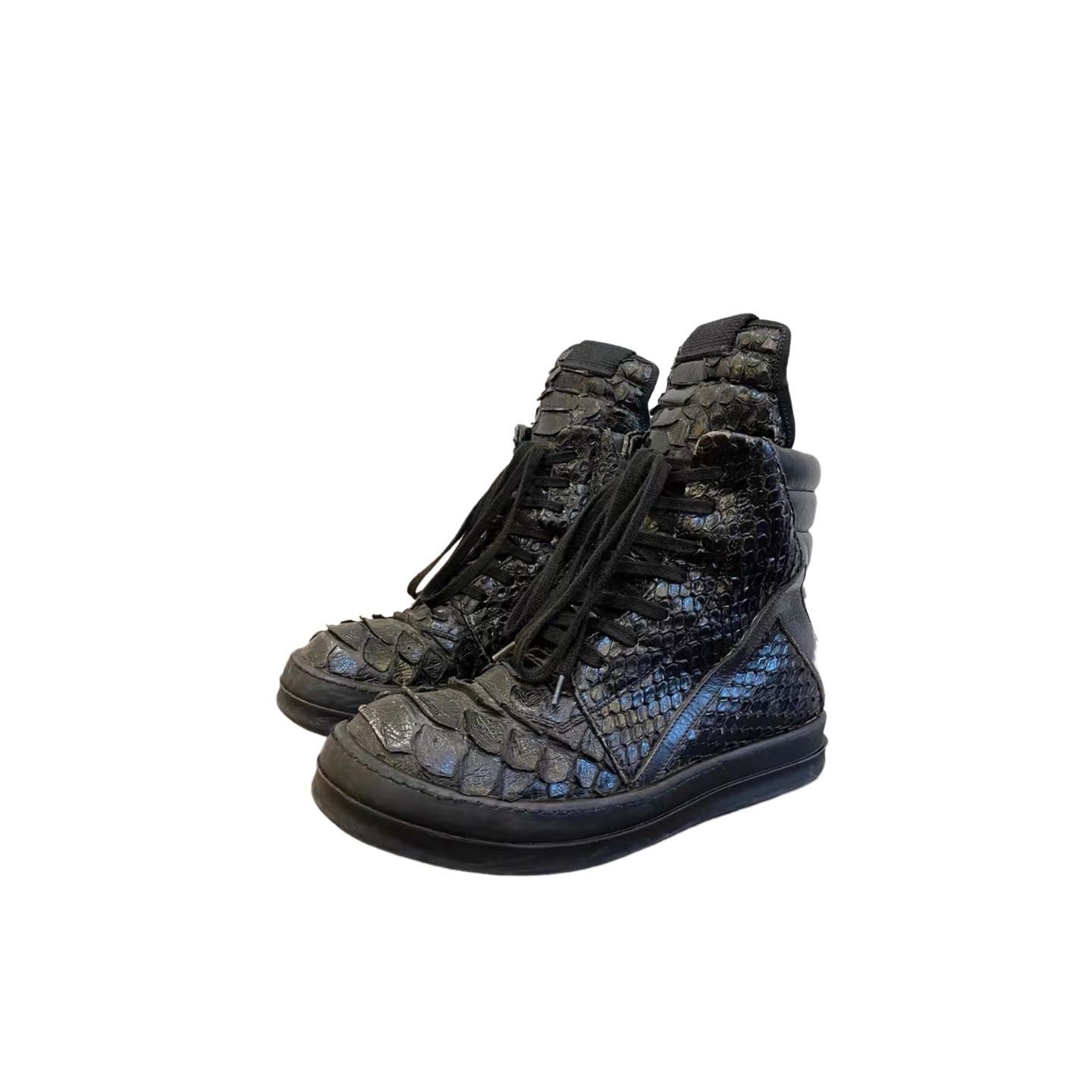 Rick Owens pirarucu n snake skin geo basket