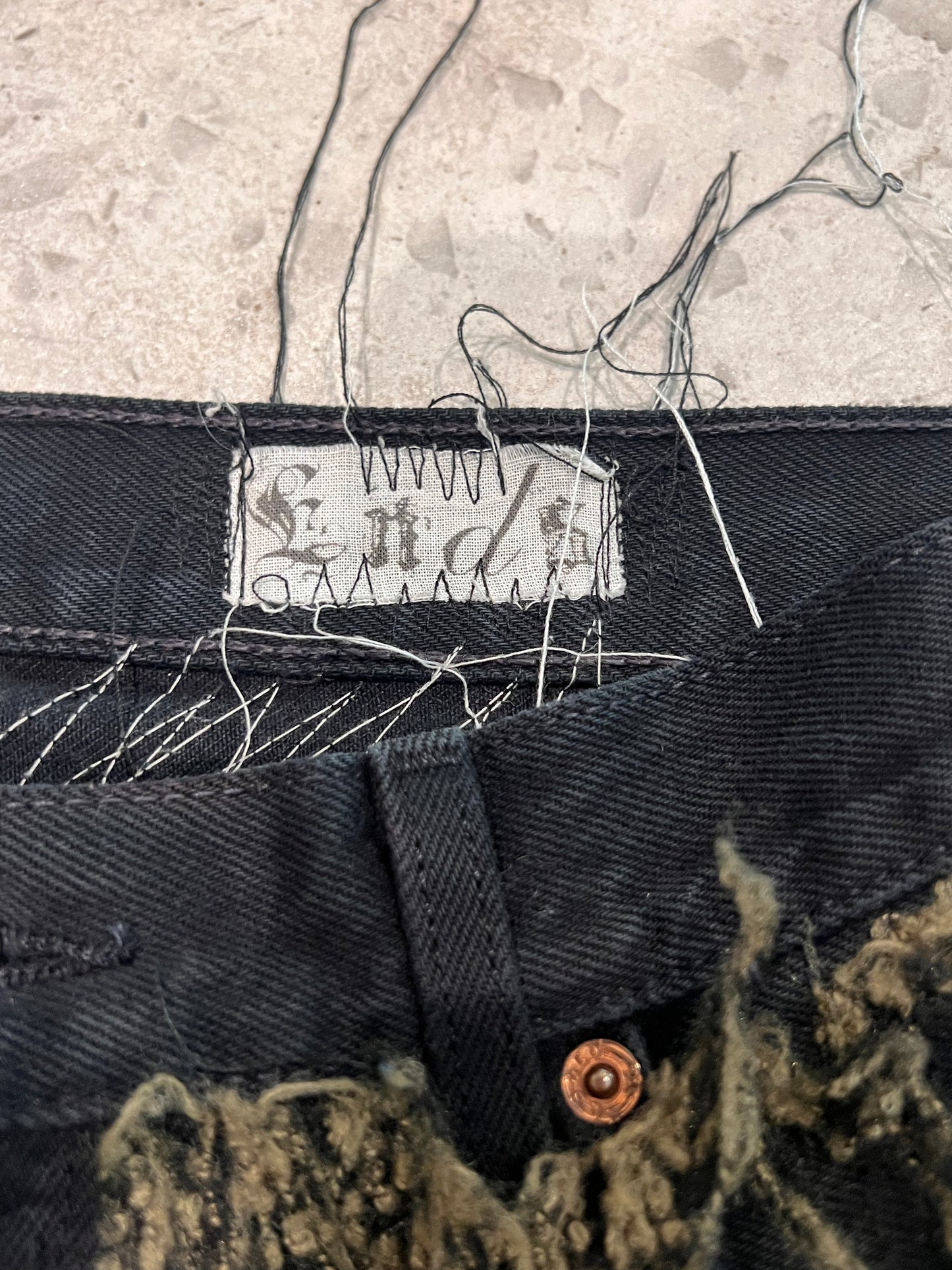 ENDS REPAIR - moss denim jeans