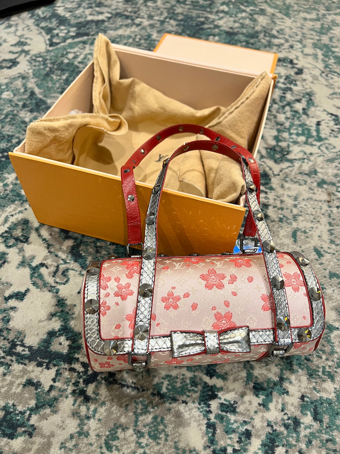 Louis Vuitton takashi murakami cherry blossom papillon bag