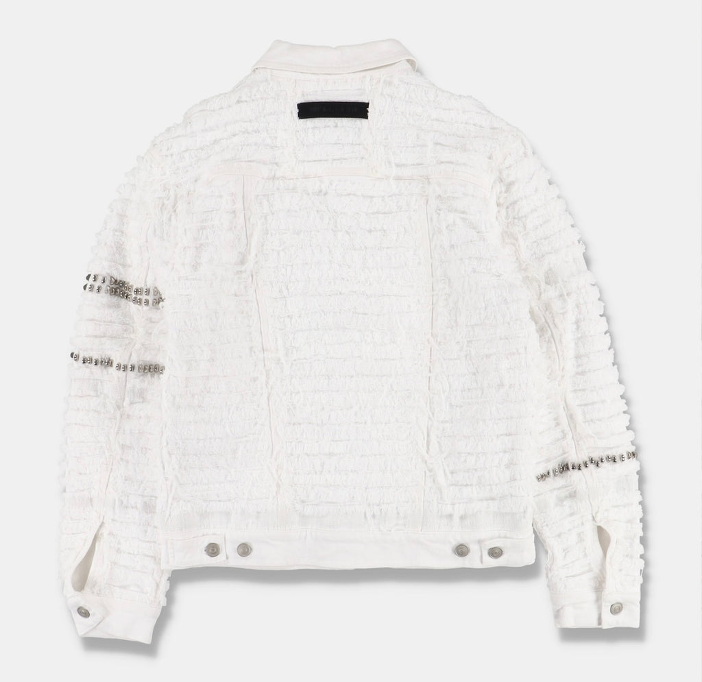 Alyx x blackmeans studded denim jacket- white
