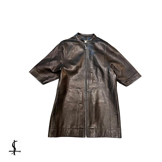 Rick Owens ss16 runway archived leather short sleeve jacket