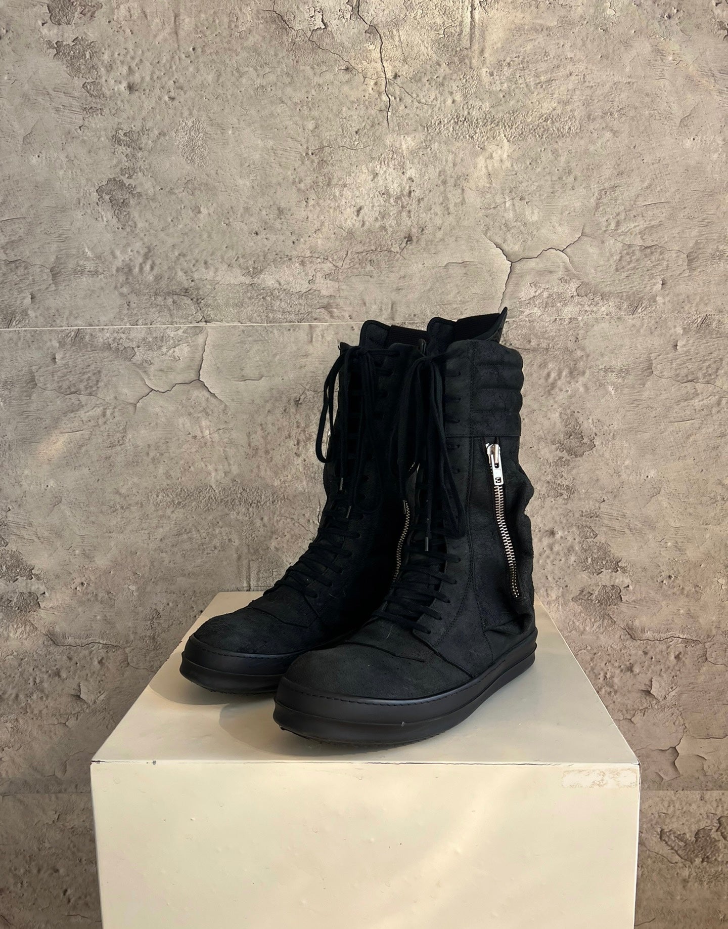 Rick Owens 15fw cargo basket high top sneakers