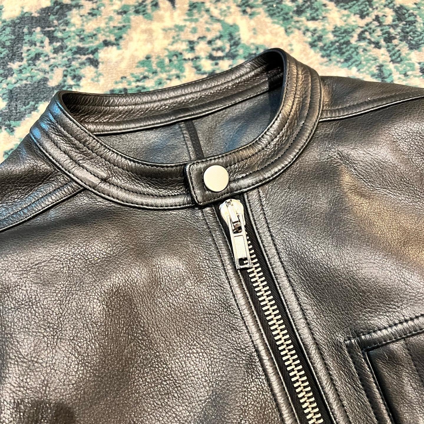 Rick Owens ss16 runway archived leather short sleeve jacket