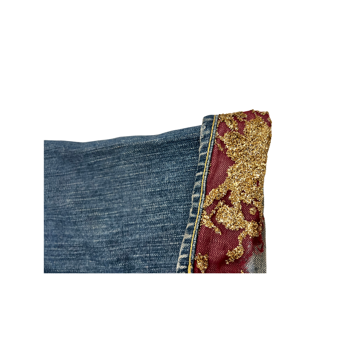 Number(n)ine 03ss archive velvet patches denim jeans