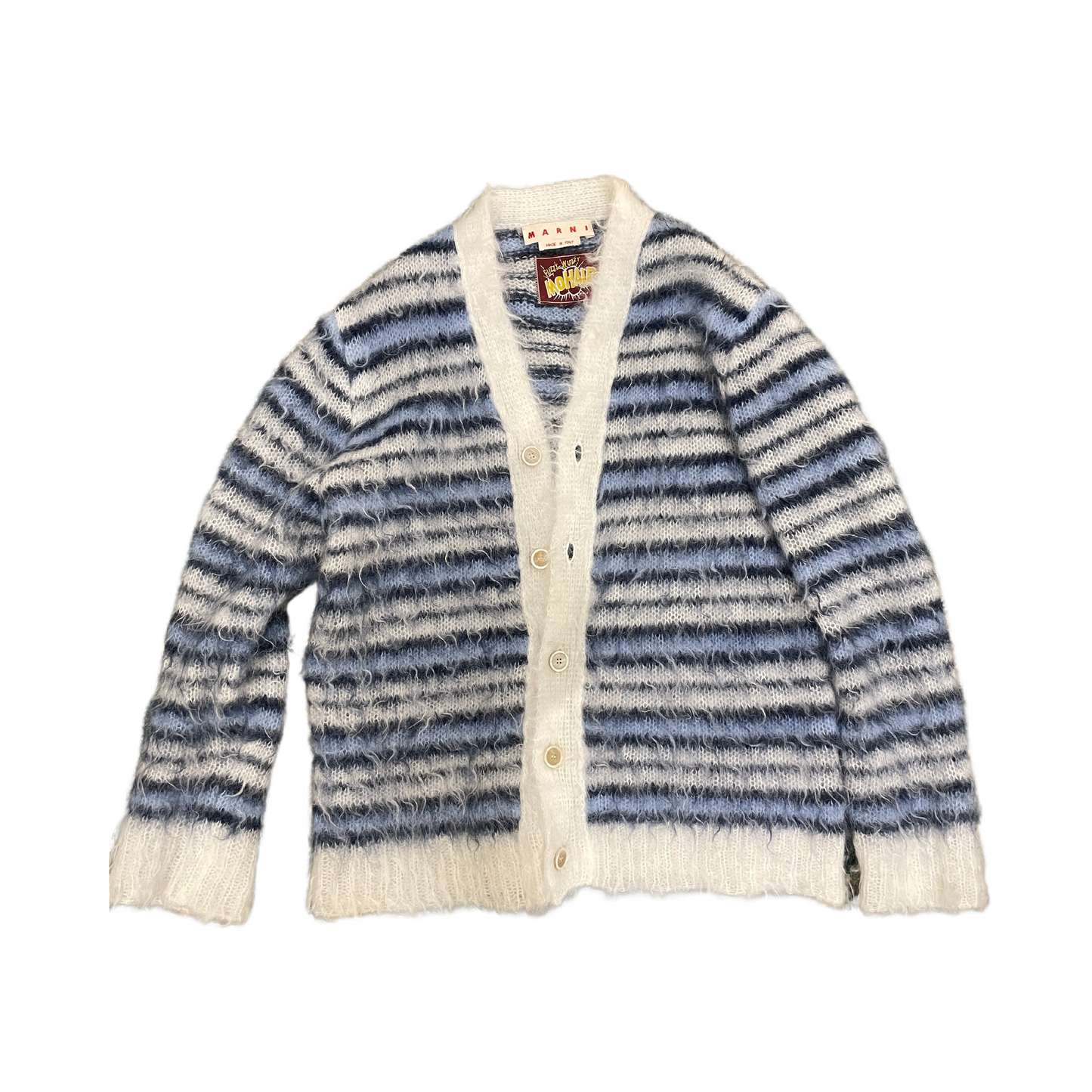 Marni mohair blue + white