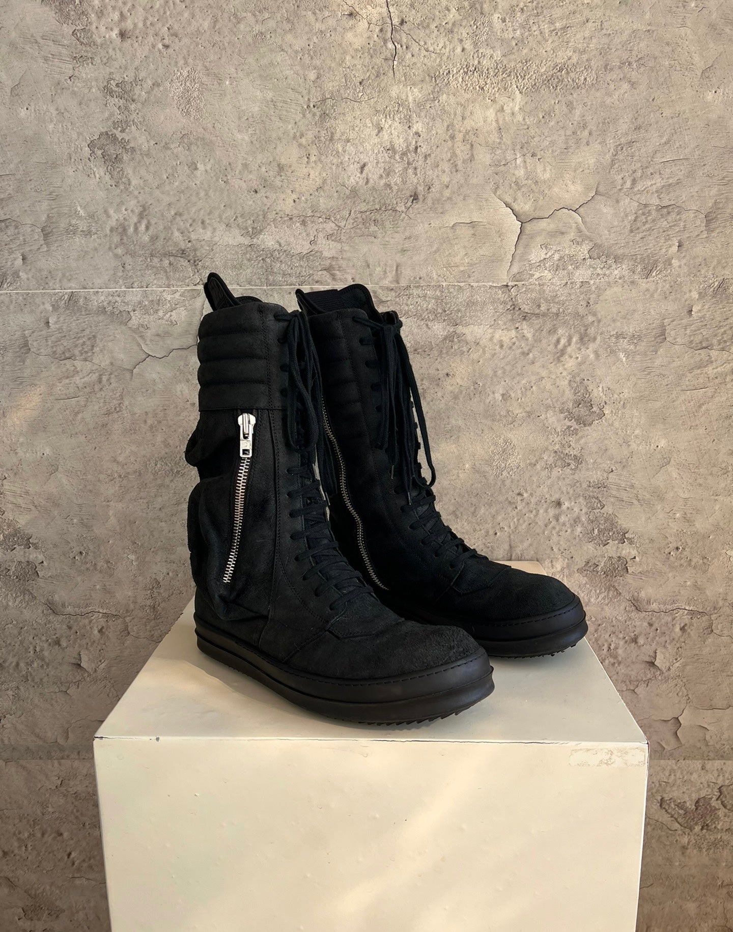 Rick Owens 15fw cargo basket high top sneakers