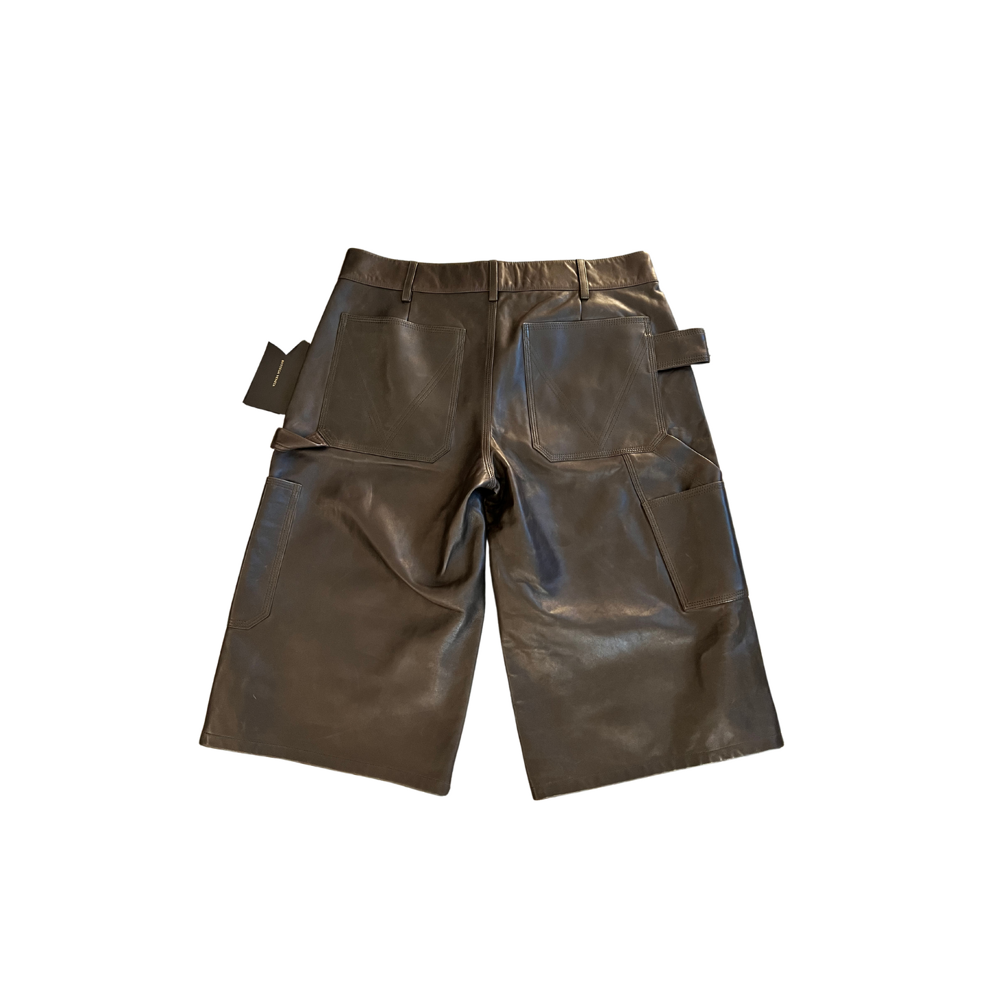 Bottega Veneta Burgendy leather shorts