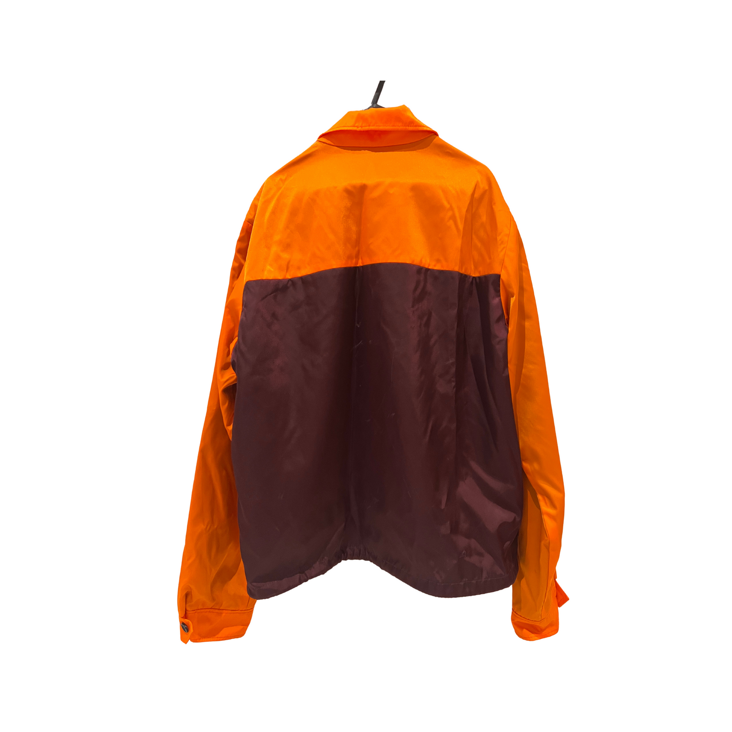 Prada orange burgundy nylon jacket